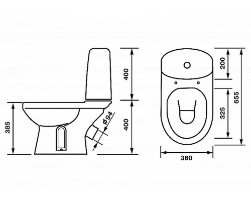 Унитаз компакт Оскольская Керамика Эльдорадо Премиум 41301130055 с бачком и сиденьем Микролифт