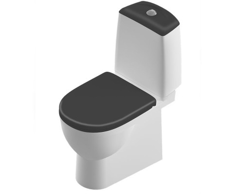 Унитаз Sanita Luxe Best Luxe SL DM Black BSTSLCC06100522 Белый с бачком и черным сиденьем Микролифт