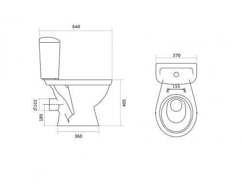 Унитаз Santek Паллада 1.WH30.2.371 с бачком и сиденьем