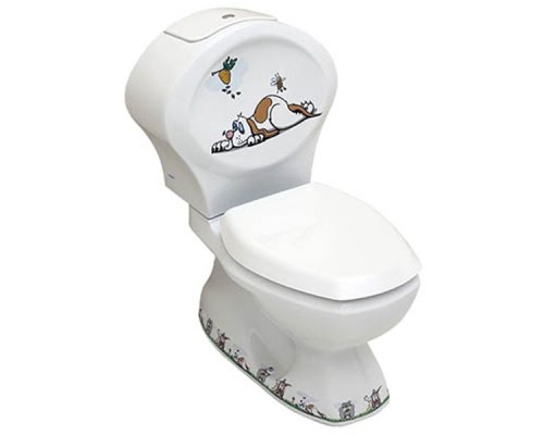 Унитаз компакт Serel Children 8702DOGR с бачком и сиденьем