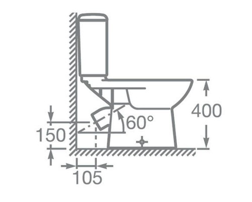 Унитаз компакт Roca Access 34P23900Y с бачком и сиденьем Микролифт