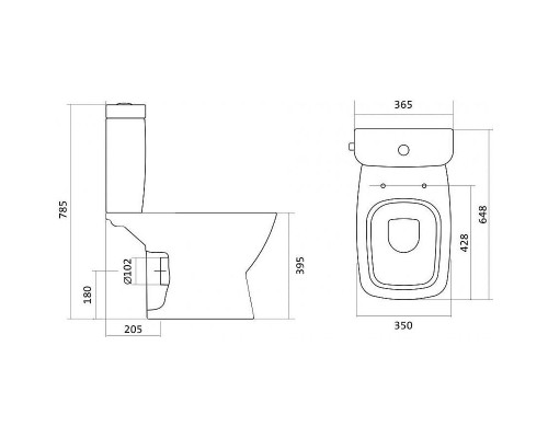 Унитаз компакт Santek Нео 1WH302470 с бачком и сиденьем Микролифт