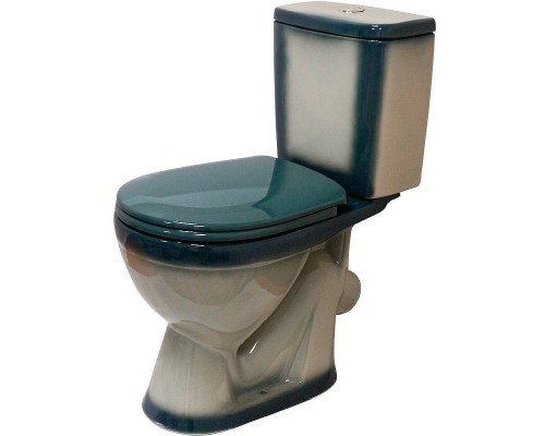 Унитаз компакт Rosa Лира 4620008192062 Зеленый декор с бачком и сиденьем