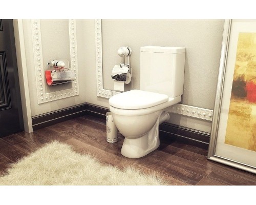 Унитаз компакт Rosa Неро 4620008195155 Белый с бачком и сиденьем Микролифт