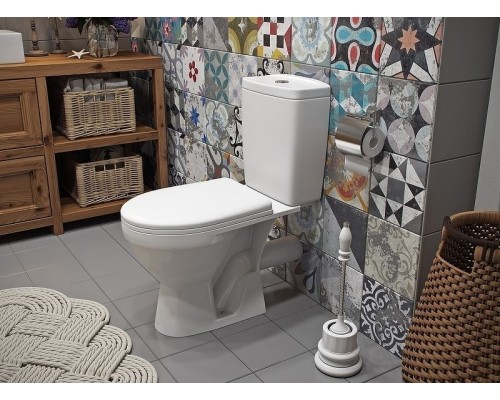 Унитаз компакт Rosa Рио 4640021060988 Вн УнБ54 Белый с бачком и сиденьем