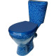 Унитаз компакт Rosa Элегант 4640021064702 Синий кракелюр с бачком и сиденьем