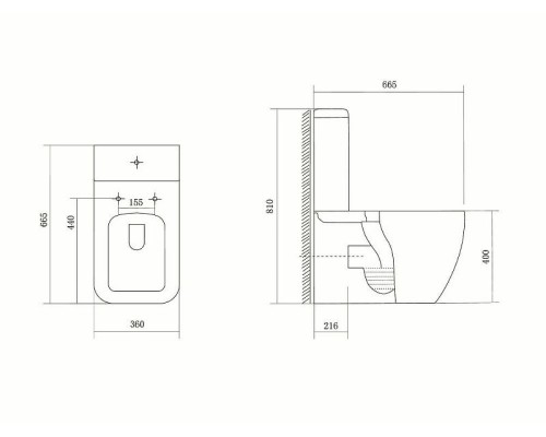 Унитаз компакт Aquatek Либра AQ1263-00 с бачком и сиденьем Микролифт