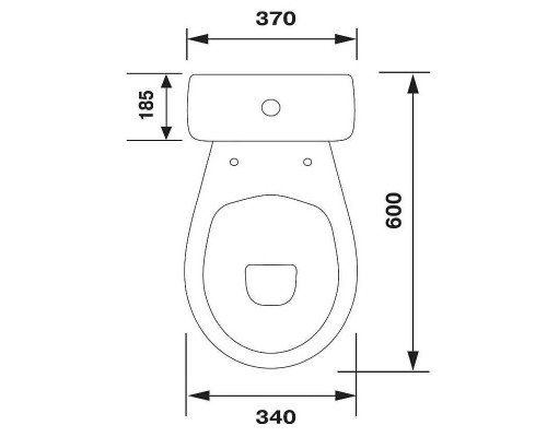 Унитаз компакт Оскольская Керамика Суперкомпакт Стандарт 44901130022 с бачком и сиденьем