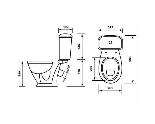Унитаз компакт Оскольская Керамика Детский 47901130022 с бачком и сиденьем