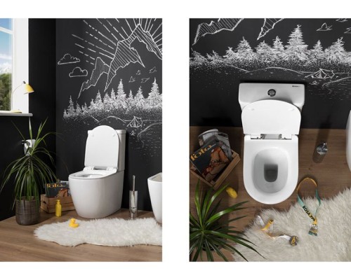 Чаша унитаза-компакта Aquanet Cetus C1 Rimless 00203342 без бачка, с сиденьем Микролифт