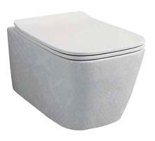 Унитаз Artceram A16 ASV003 01 86 подвесной Белый с декором Cementina