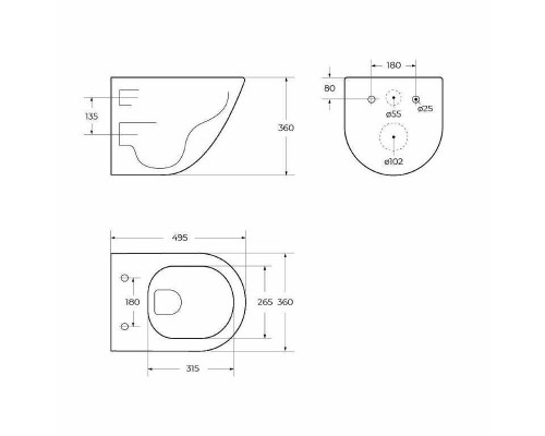 Унитаз BelBagno Amanda BB051CHR подвесной без сиденья