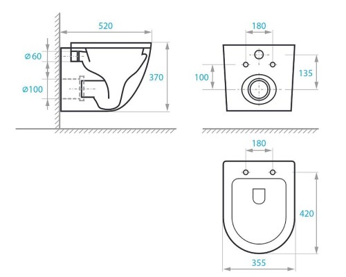 Унитаз Koller Pool Round RN-0520-RW подвесной с сиденьем Микролифт