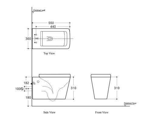 Унитаз Aquanet Tavr BL-103N-WHT TAVR-W 211920 подвесной с сиденьем Микролифт