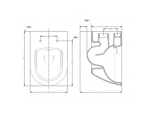Унитаз биде Serel Sapphire SP26SLBM подвесной с сиденьем Микролифт