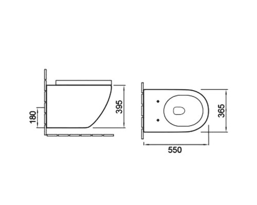 Унитаз биде SantiLine SL-5002SM-BD подвесной Белый с сиденьем Микролифт