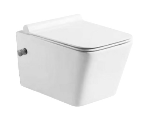 Унитаз биде SantiLine SL-5004SM-BD подвесной Белый с сиденьем Микролифт