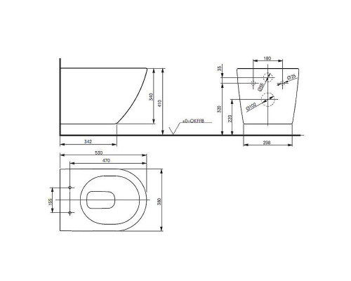 Унитаз Toto NC CW762Y подвесной без сиденья