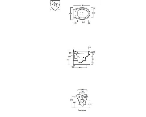 Унитаз Simas Arcade AR841bi rimless подвесной без сиденья