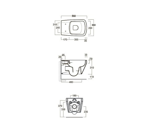 Унитаз Simas Baden Baden BB18bi подвесной без сиденья