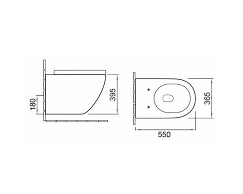 Унитаз SantiLine SL-5002MW подвесной с сиденьем Микролифт