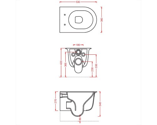 Унитаз Artceram Chic CHV001 05 00 подвесной Белый матовый без сиденья