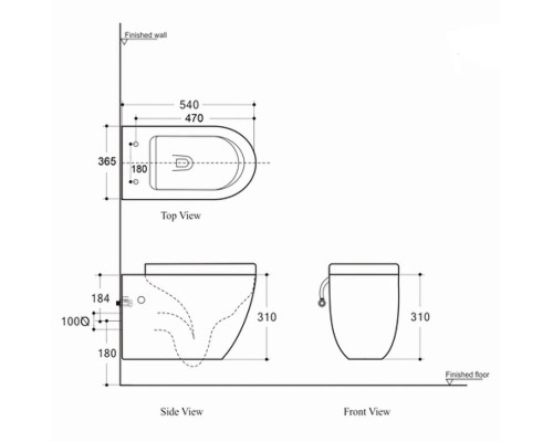 Унитаз Aquanet Cetus-BW Rimless 287008 подвесной с сиденьем Микролифт