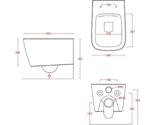 Унитаз Artceram A16 ASV003 44 00 подвесной Green salvia без сиденья