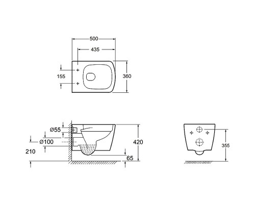 Унитаз Allen Brau Liberty 4.33004.20 подвесной Белый без сиденья