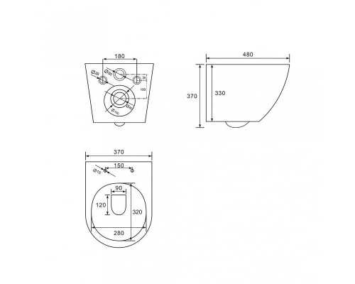 Унитаз Abber Bequem AC1100 подвесной с сиденьем Микролифт