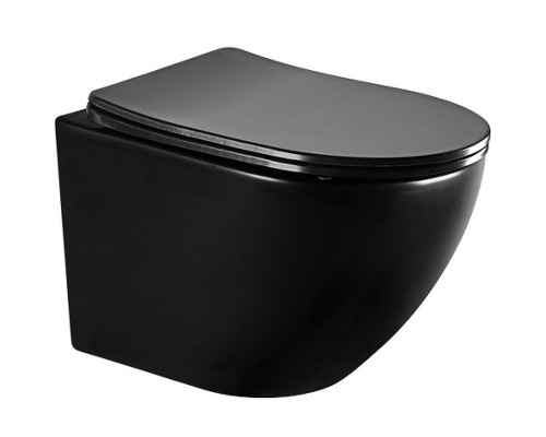 Унитаз Abber Bequem AC1100MB подвесной Черный матовый с сиденьем Микролифт
