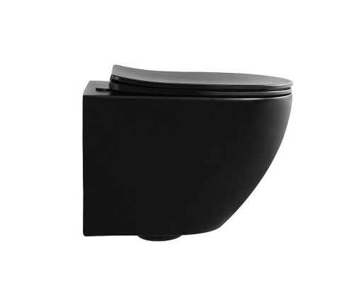 Унитаз Abber Bequem AC1100MB подвесной Черный матовый с сиденьем Микролифт