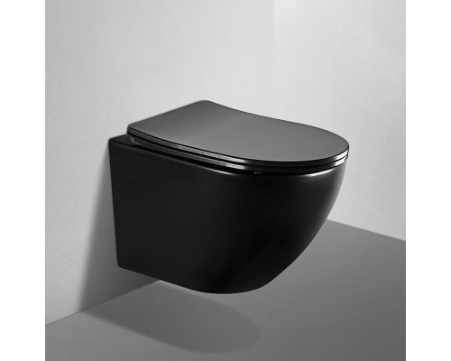 Унитаз Abber Bequem AC1100MB подвесной Черный матовый с сиденьем Микролифт