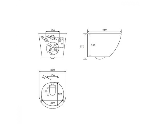 Унитаз Abber Bequem AC1100MB подвесной Черный матовый с сиденьем Микролифт