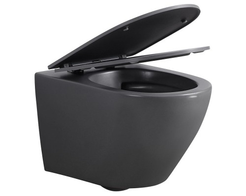 Унитаз Abber Bequem AC1101MG подвесной Серый матовый с сиденьем Микролифт