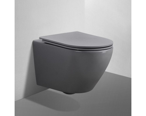 Унитаз Abber Bequem AC1101MG подвесной Серый матовый с сиденьем Микролифт