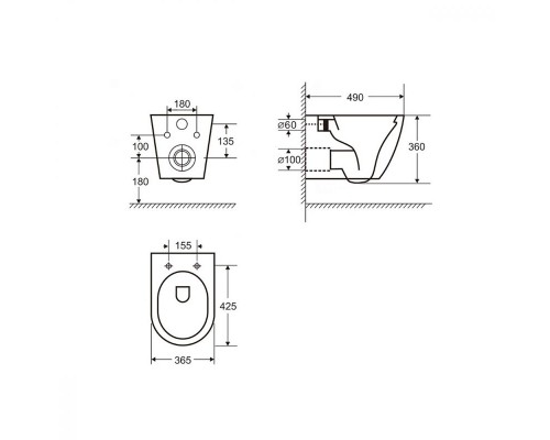 Унитаз Abber Bequem AC1101MG подвесной Серый матовый с сиденьем Микролифт