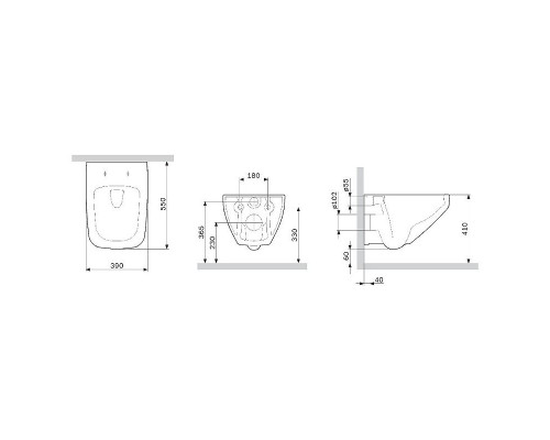 Унитаз AM.PM Inspire V2.0 C50A1700MBSC подвесной Черный матовый с сиденьем микролифт
