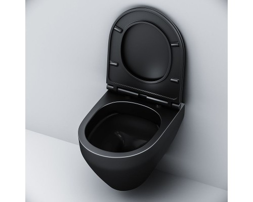 Унитаз AM.PM Spirit V2.0 C701700MBSC подвесной Черный матовый с сиденьем микролифт