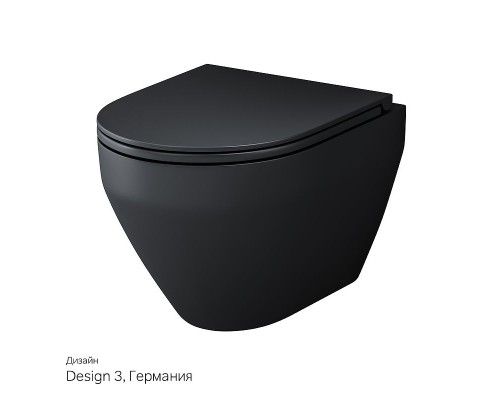 Унитаз AM.PM Spirit V2.0 C701700MBSC подвесной Черный матовый с сиденьем микролифт