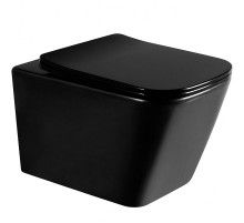 Унитаз Abber Rechteck AC1200MB подвесной Черный матовый с сиденьем Микролифт