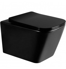 Унитаз Abber Rechteck AC1200MB подвесной Черный матовый с сиденьем Микролифт