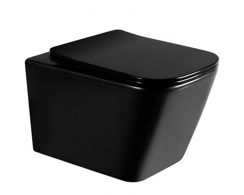 Унитаз Abber Rechteck AC1200MB подвесной Черный матовый с сиденьем Микролифт