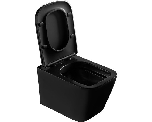 Унитаз Abber Rechteck AC1200MB подвесной Черный матовый с сиденьем Микролифт