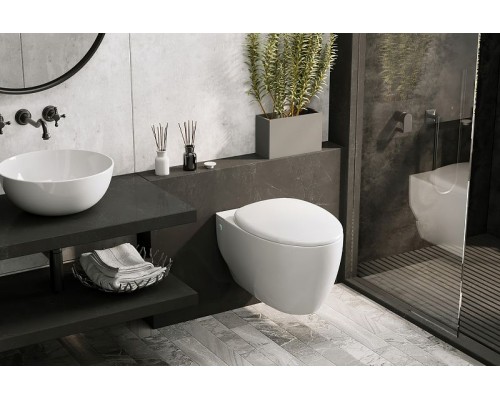 Унитаз Abber Bequem AC1107P подвесной с сиденьем Микролифт