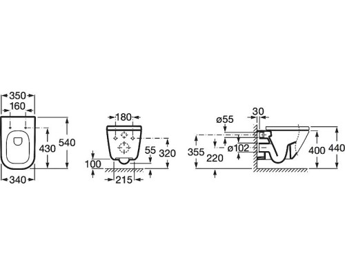 Унитаз Roca The Gap 346477000 подвесной без сиденья