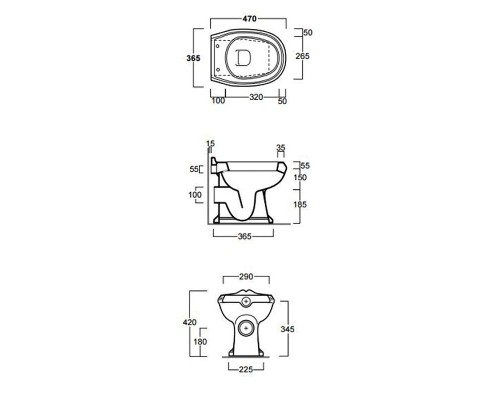 Унитаз Simas Arcade AR811bi приставной без бачка и сиденья