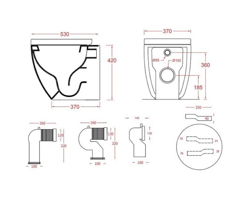 Унитаз Artceram File 2.0 FLV005 01 30 приставной Белый без сиденья