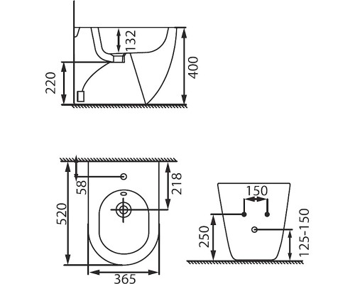 Унитаз Allen Brau Reality 4.32004.31 приставной Черный матовый без сиденья