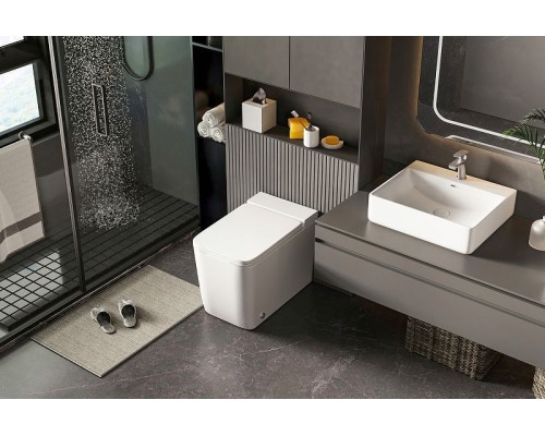 Унитаз Abber Rechteck AC1212P приставной с сиденьем Микролифт